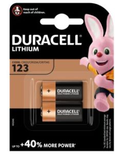 Köp CR123A Duracell Lithium 123 (CR17345) 3V - 2pk av batterigiganten.se för 99,00 kr