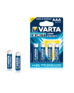 Köp Varta High Energy AAA 1,5V Alkaliskt batteri (4 st.) av batterigiganten.se för 59,00 kr