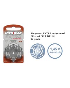Köp Rayovac EXTRA Advanced 312 1,45V Hörapparatsbatteri PR 41 av batterigiganten.se för 29,00 kr