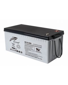 12V 200Ah  AGM Batteri for Backup, Start, Forbruk, Solcelle 522x240x219/224mm