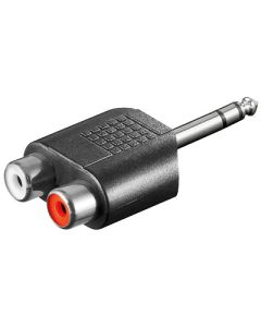 Audio adapter 6,35mm stereo plugg - 2x RCA Jack
