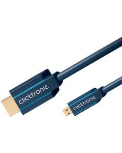 Clicktronic 3m HDMI till micro HDMI kabel