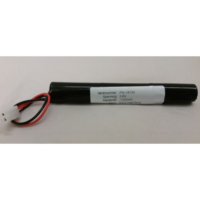 Nødlysbatteri 3,6V 4/5A 1100mAh NiCd Stav  plugg G10AKWABT