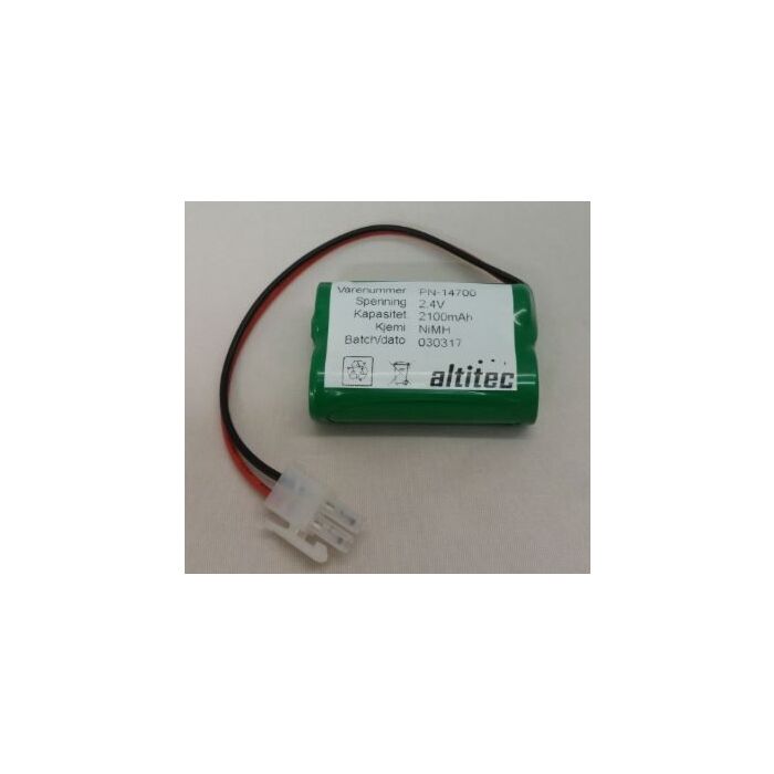 Nødlysbatteri 2,4V 2,1Ah NIMH erstatter Glamox 19596024