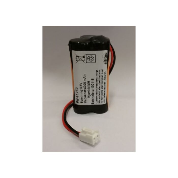 Batteri Nødlys 3,6V 4,0Ah NIMH GP400LAHT3T6, Polam Rem 38-1180/S/A3, VIP318 ST trekant