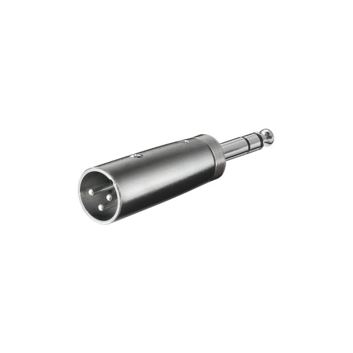 XLR audio adapter 3-pin XLR plugg - 6,35mm stereo plugg