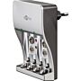 9V Lader for Ni-Cd/Ni-MH batterier for 1 til 2 9V celler 4 AA/AAA