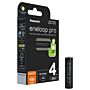 Panasonic eneloop pro AAA Batteri 1,2V (1,5V) 930mAh BK-4HCDE 4pk