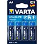 Varta AA 1,5V Alkaline batteri (4 stk)  Best i test!