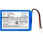 Batteri for CTMS Eurodetector 1ICP62/34/48 1S1P 7.4 V 1000 mAh Li-ion