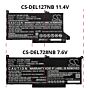 Batteri for Dell CTOL7480-D1506CN, CTOL7480-D1706CN, Latitude 0DM3WC 7.6 V 7500 mAh Li-ion