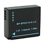 Kompatibelt batteri til Leica BP-DC15 7.2V 1050mAh
