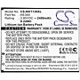 Batteri for Nokia Nokia 1 Plus, TA-1130, TA-1123, TA-1127, TA- HE365 3.85 V 2400 mAh Li-ion