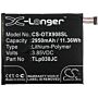 Batteri for Alcatel TIM XL 2018, A3A XL 4G, OT-5099T, 3V TD-LT TLp030JC 3.85 V 2950 mAh Li-Polymer