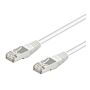 1 meter Hvit CAT 5e F/UTP nettverkskabel med skjerming 2x RJ45