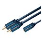 Clicktronic 3,5mm hane-Minijack till 2 x hon-RCA kabel