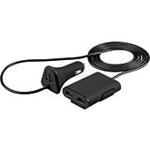 Genial USB 12/24V billader med 9,6A og 4 utganger, to av de med forlenger for baksete