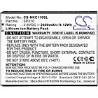 Batteri for Nokia C1 Plus SP210 3.8 V 2400 mAh Li-ion