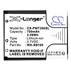 Batteri for Panasonic Attune II HD3, WX-CH455, WX-ST100, WX-ST WX-SB100 3.7 V 700 mAh Li-ion