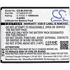 Batteri for BLU Studio 5.0K, D530K, D531K C746043210T 3.7 V 1800 mAh Li-ion