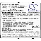 Batteri for Zebra EC50, EC55, EC55AK-21B243-NA, EC55AK-21B243- BT-000424 3.85 V 4100 mAh Li-Polymer