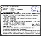 Batteri for Wiko View, Harry 2, W-V600, Tommy 3 plus V12BNL 3.85 V 2400 mAh Li-ion