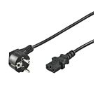 3 meter standard Nätkabel  IEC 320-C13 - R/A CEE 7/7 strömkabel