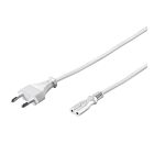1,5 meter Vit apparatkabel 0.75 mm_ med Euro-kontakt