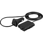 Genial USB 12/24V billader med 9,6A og 4 utganger, to av de med forlenger for baksete