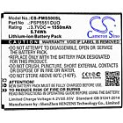 Batteri for Prestigio Grace S5, PSP5551 DUO PSP5551 DUO 3.7 V 1550 mAh Li-ion