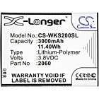 Batteri for Casper Via V6X; Wiko Slide 2, Pulp Fab, Pulp FAB 4 5260 3.8 V 3000 mAh Li-Polymer