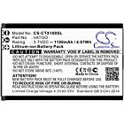 Batteri for Contacta RF-TX1, RF-RX1, RF-TRX VATOO 3.7 V 1100 mAh Li-ion