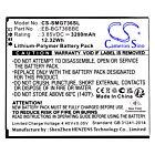 Batteri for Samsung Galaxy Xcover 6 Pro, SM-G736U, SM-G736U1, EB-BG736BBE 3.85 V 3200 mAh Li-Polymer