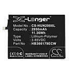 Batteri for Huawei Nova 2, Nova 2 Dual SIM, PIC-TL00, PIC-AL00 HB366179ECW 3.85 V 2950 mAh Li-Polymer