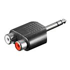 Audio adapter 6,35mm stereo plugg - 2x RCA Jack