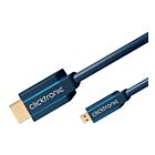 Clicktronic 3m HDMI till micro HDMI kabel