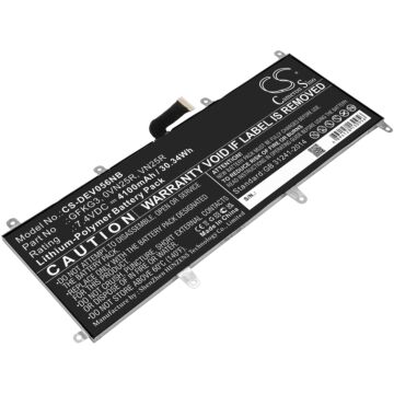 Batteri for Dell Venue 10 Pro, Venue 10 Pro 5056 GFKG3 7.4 V 4100 mAh Li-Polymer