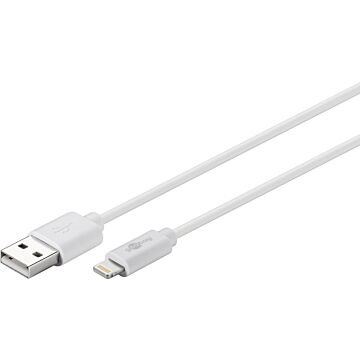 2m Lightning 8-pin data / ladekabel til Apple iPhone 5, 6, 7 og iPad - Apple-MFI