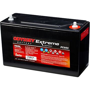 ODYSSEY PC950 AGM Batteri 12V 34AH 400CCA (250x97x156mm) Polstilling 5 - Plusspol til hÃƒÂ¸yre