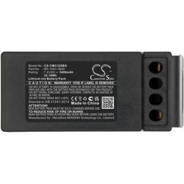Batteri for Cavotec M9-1051-3600 EX, MC-3, MC-3000 M5-1051-3600 7.4 V 3400 mAh Li-ion