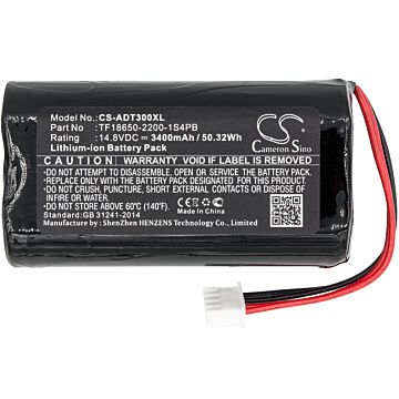 Batteri for Audio Pro Addon T3, Addon T9, Addon T10, T3, T9, T TF18650-2200-1S4PB 14.8 V 3400 mAh Li-ion