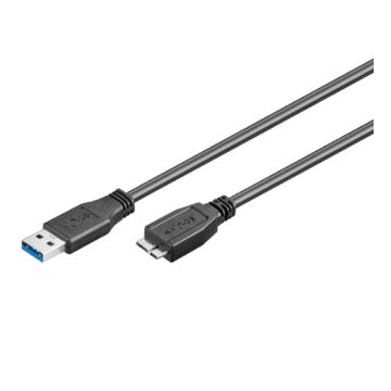 USB 3.0 kabel från A-kontakt till Micro B-kontakt 0,5 meter