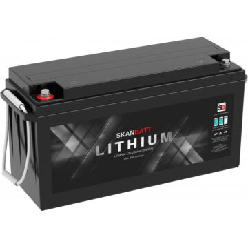 12V 200AH Lithium Batteri Skanbatt, Bluetooth