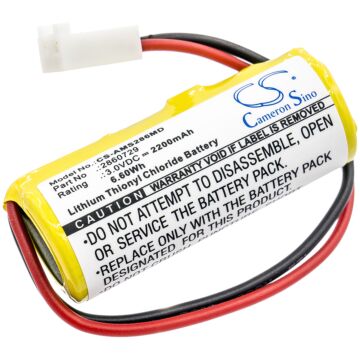 Batteri for Med-System III 2865 Memory; Alaris Medicalsystems 2860729 3 V 2200 mAh Li-SOCl2