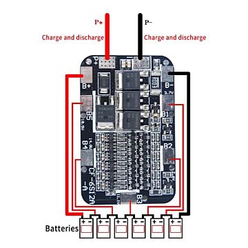 6S BMS/PCB 15A med Balansering