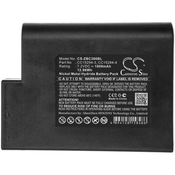 Batteri for Zebra Cameo 3 CC15294-3 7.2 V 1800 mAh Ni-MH