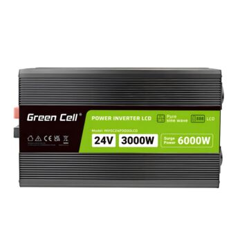 Kraftig Inverter gjør om 24VDC til 230V, 3000W/6000W