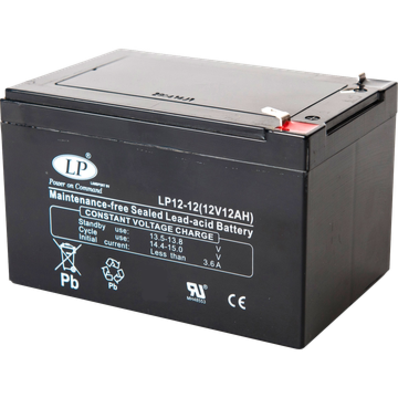 12V 12Ah AGM batteri T2 terminal VDS godkänd, 151x101x98 mm 