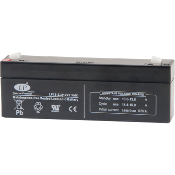 12V 2.3Ah AGM batteri T1 VDS 178x66x35mm