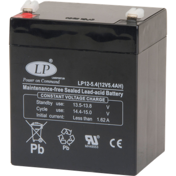 12V  5,0-5,4Ah AGM Batteri 90x70x101/107mm T1
